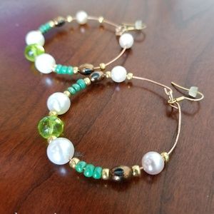Beaded Hoop Earrings